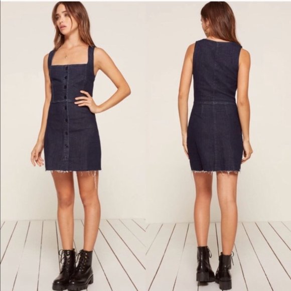 Reformation Dresses & Skirts - Reformation Denim Lars Casual Dress button up Size 6
